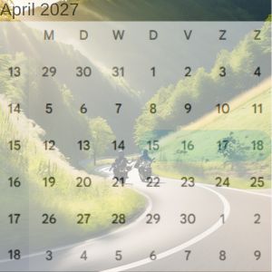 Weekend A: 15 t/m 18 April 2027