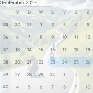 Weekend C: 23 sept t/m 26 sept 2027